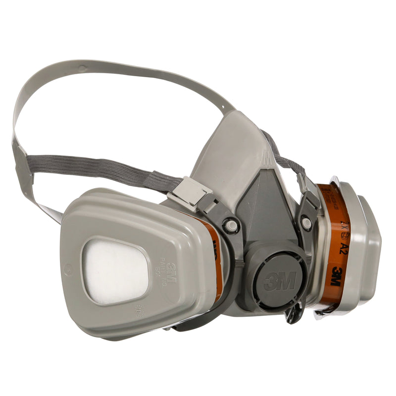 3M™ Atemschutzmaske 6003KIT-1 mit austauschbaren Filtern, A2P3 Organische Dämpfe (1x6200, 2x6055, 2x5935, 2x501) | Packung (1 Stück)-zoom-