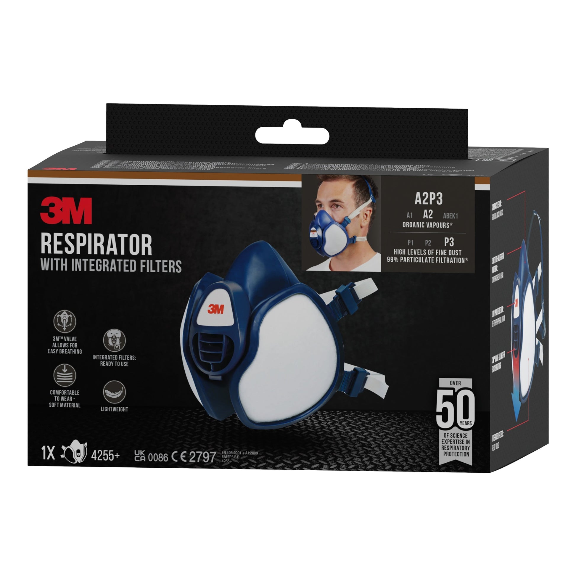 3M™ Atemschutzmaske mit integrierten Filtern-11