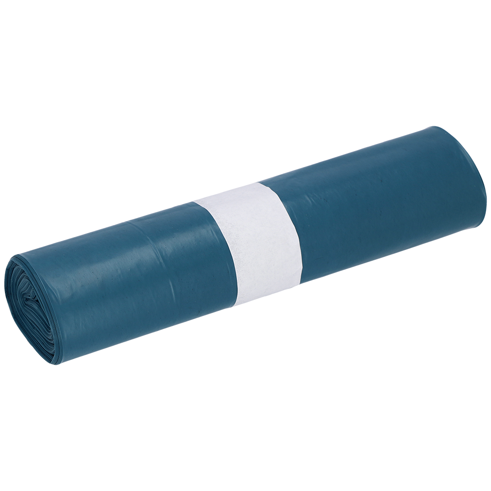 DEISS Müllbeutel aus Recycling-LDPE 35 l - blau | Rolle (25 Stück)