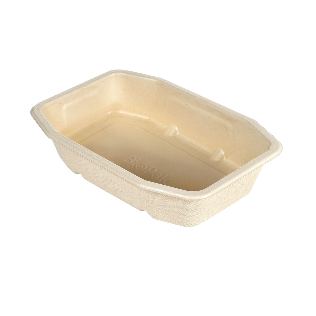 HMR Fibretray/PE 1-comp, 215x148x40 mm  Braun Coated Bagasse 215x148x40  | Packung (320 Stück)
