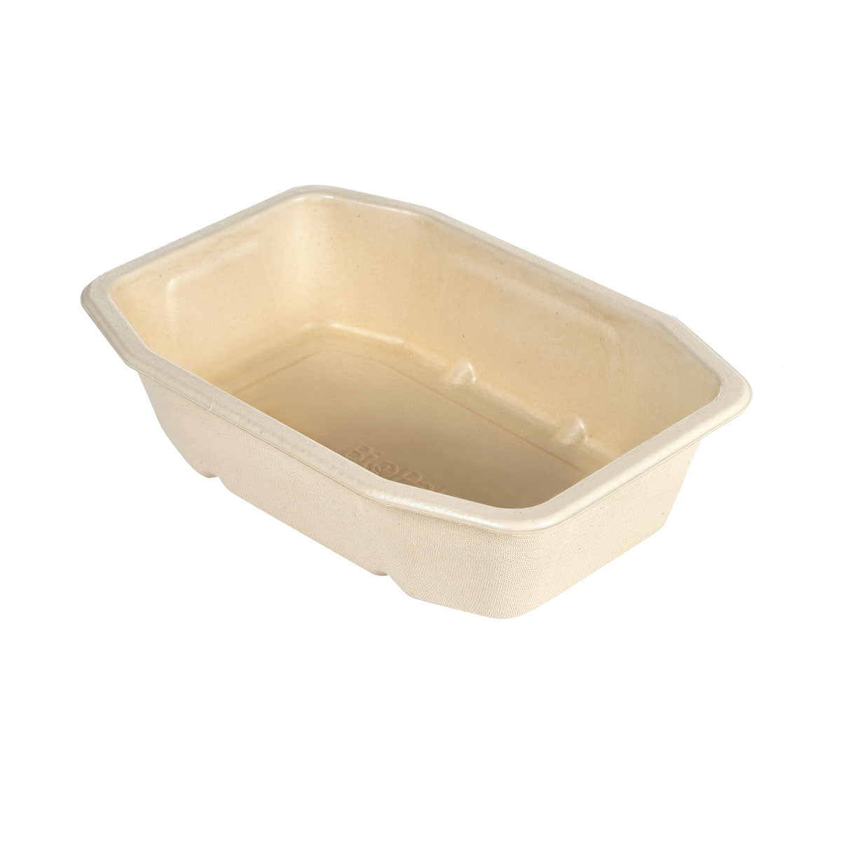 HMR Fibretray/PE 1-comp, 215x148x50 mm  Braun Coated Bagasse 215x148x50  | Packung (320 Stück)