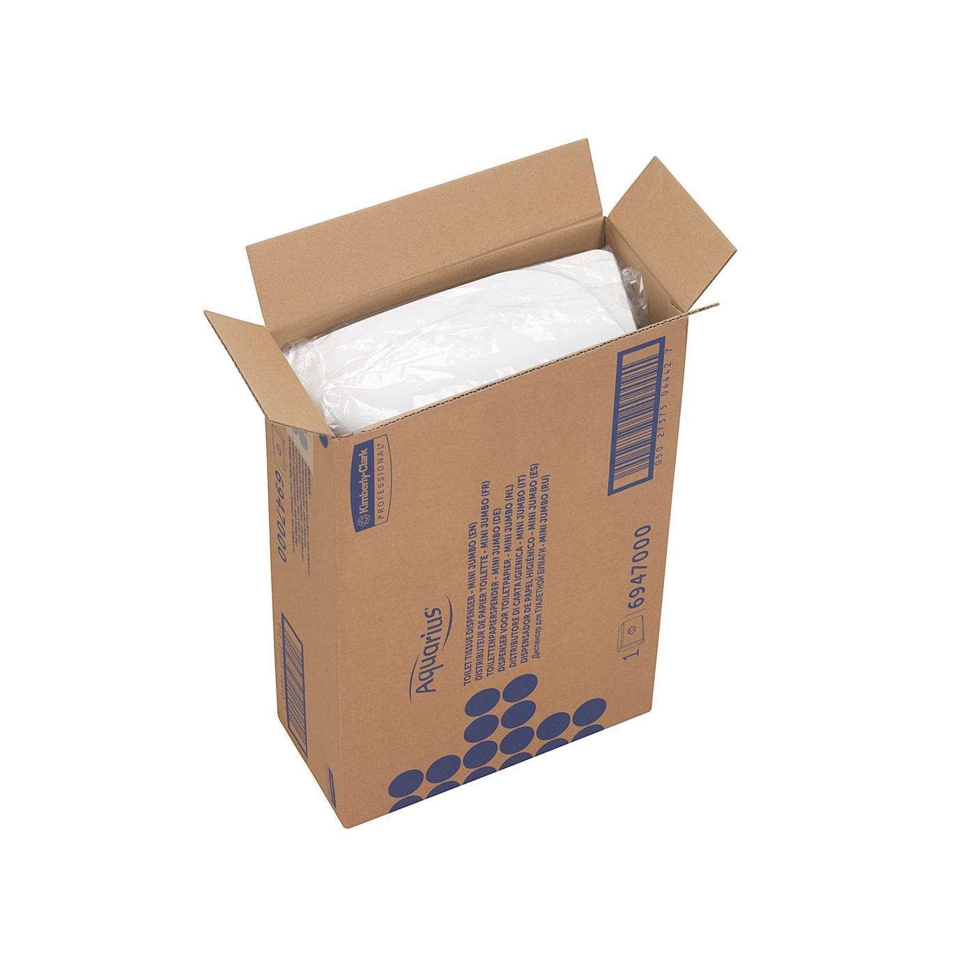 Aquarius™ Toilet Tissue Spender - Doppelrollen-Spender für Jumbo Toilet Tissue Mini / Weiß - 1 Dispenser | Karton (1 Spender)-zoom-4