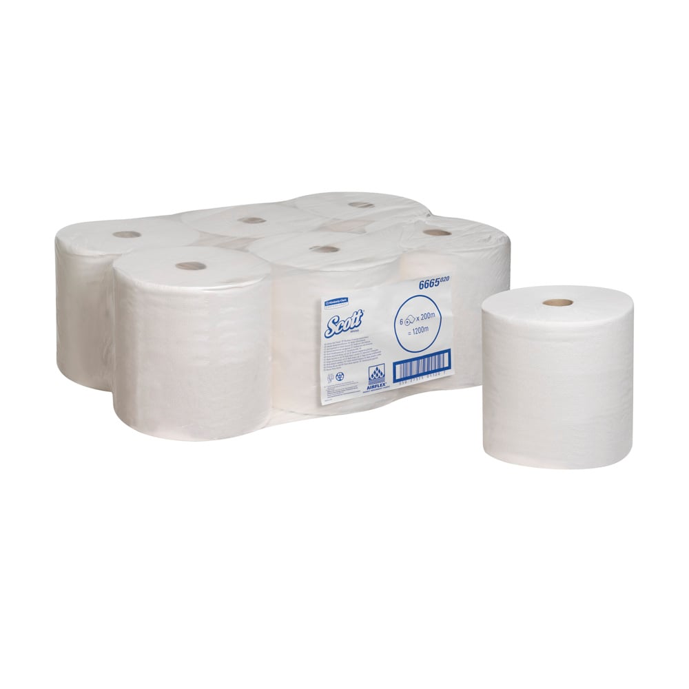 Scott® PERFORMANCE Handtücher - Rolle / Weiß - 6 Rolls  x 1 Sheet | Karton (6 Rollen)-1