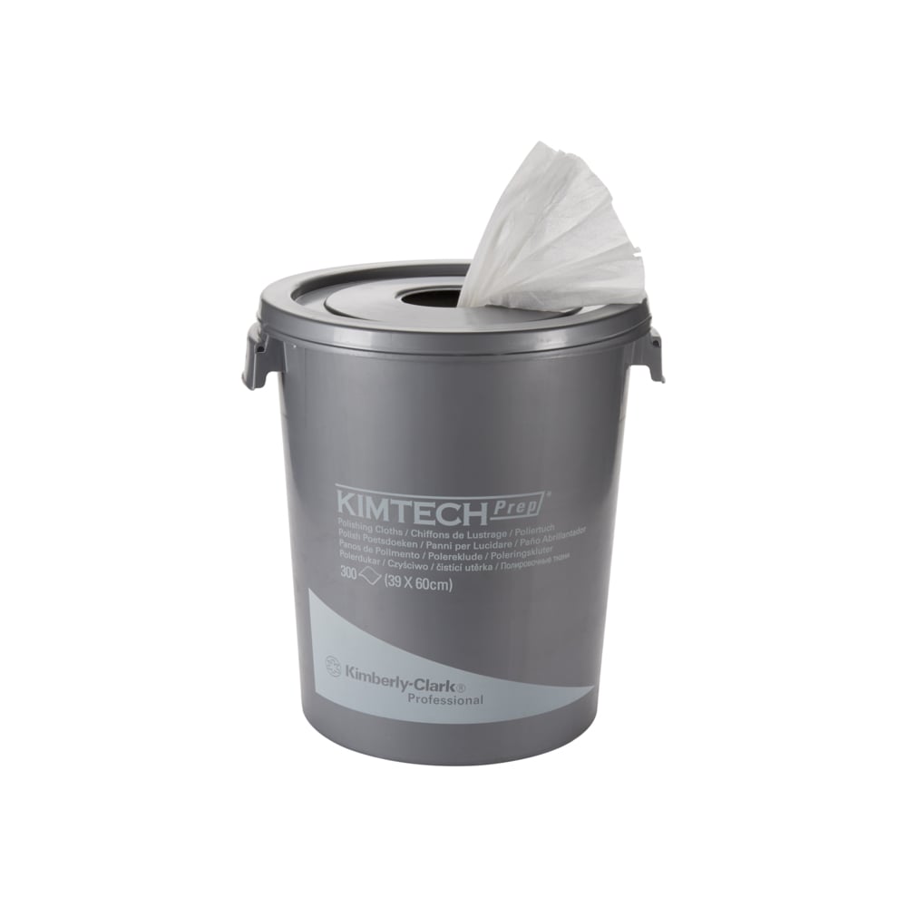 Kimtech® Poliertücher - Spendereimer / Weiß - 1 Bucket  x 300 Sheets | Karton (1 Spendereimer)-zoom-3