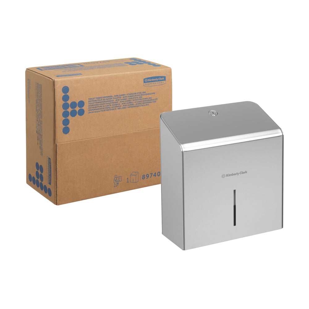 Kimberly-Clark Professional™ Toilet Tissue Spender - Mini Jumbo / Edelstahl - 1 Dispenser | Karton (1 Spender)-3