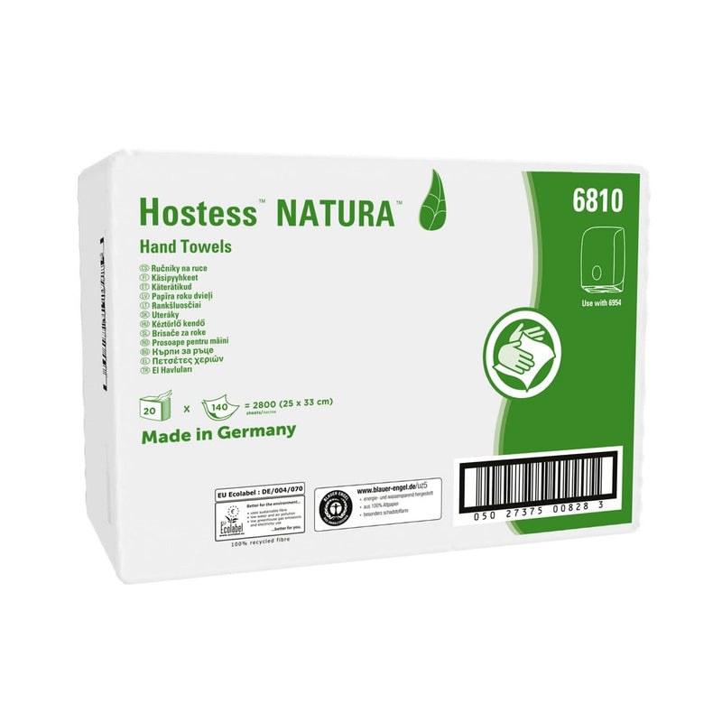 Hostess™ NATURA™ Handtücher - C-Falzung / Weiß /M - 20 Clips  x 140 Sheets | Karton (20 Päckchen)-zoom-