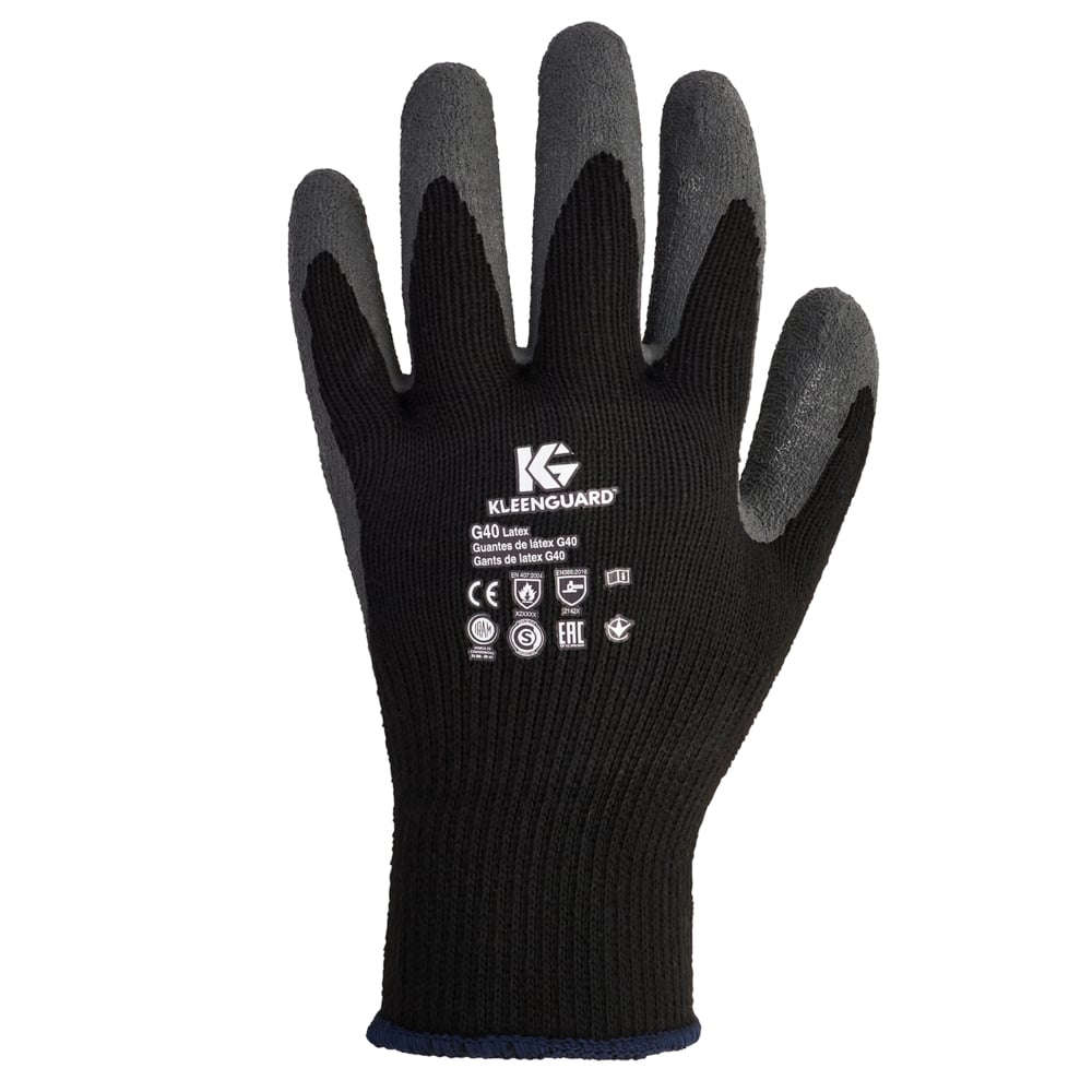 KleenGuard® G40 Latexbeschichtete Handschuhe - handspezifisch / grau & schwarz-zoom-3