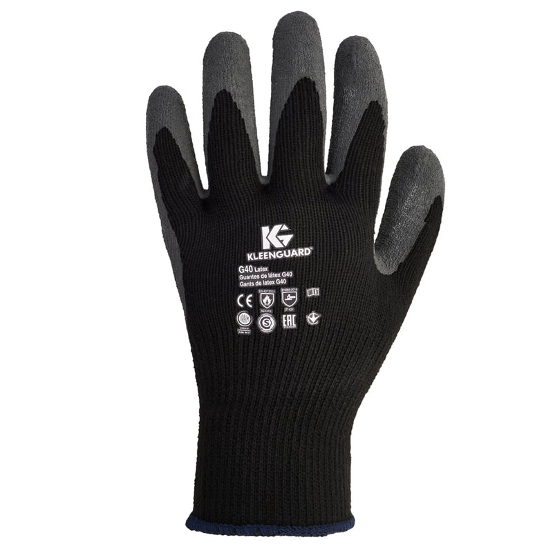 KleenGuard® G40 Latexbeschichtete Handschuhe - handspezifisch / grau & schwarz-zoom-
