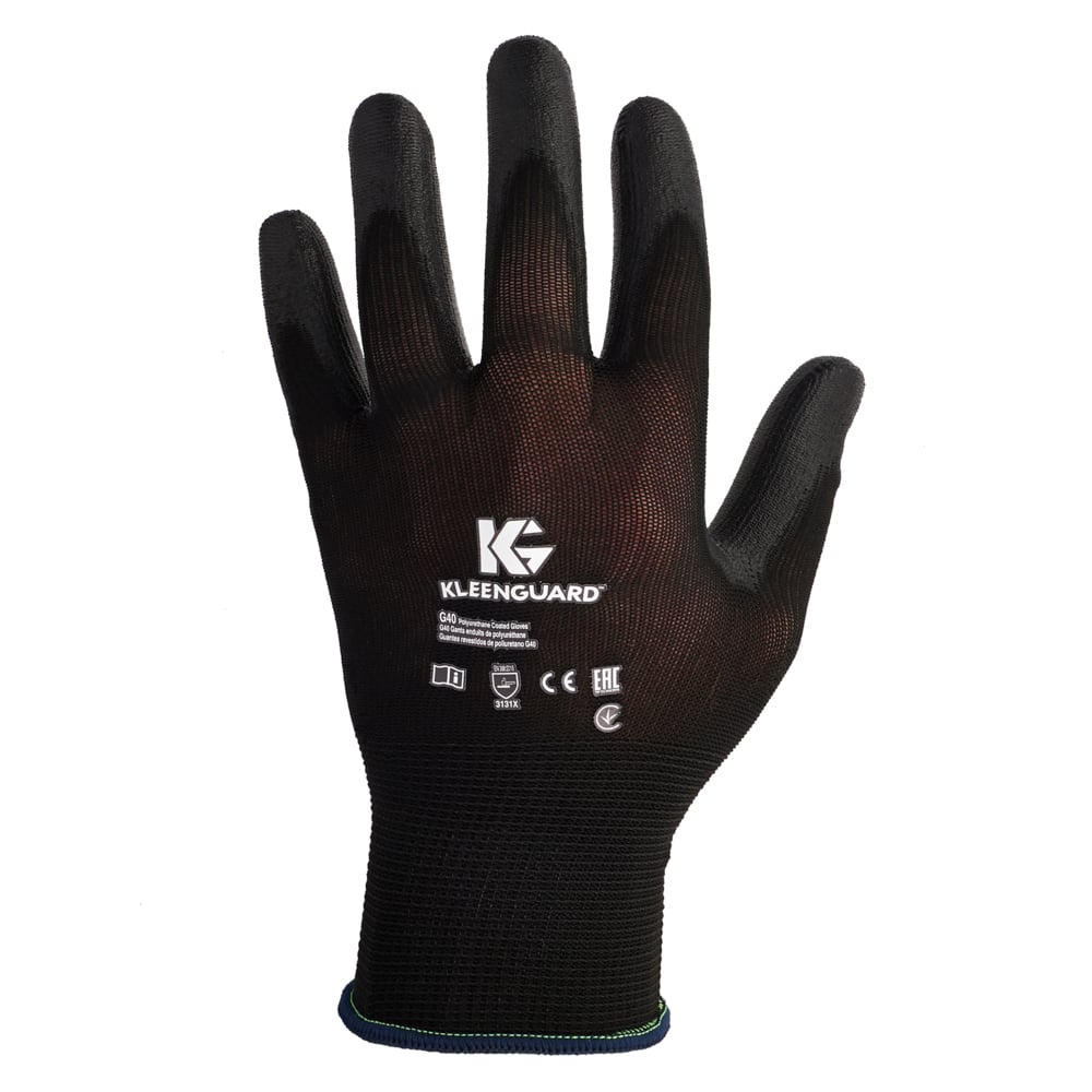 KleenGuard® G40 Polyurethanbeschichtete Handschuhe - handspezifische Paare / Schwarz-2