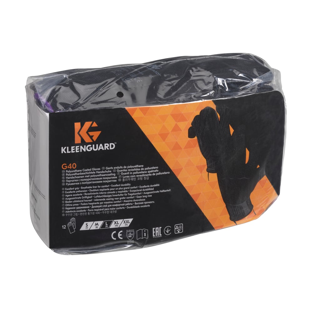 KleenGuard® G40 Polyurethanbeschichtete Handschuhe - handspezifische Paare / Schwarz-7