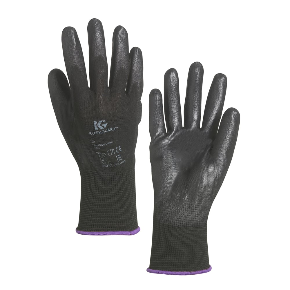 KleenGuard® G40 Polyurethanbeschichtete Handschuhe - handspezifische Paare / Schwarz