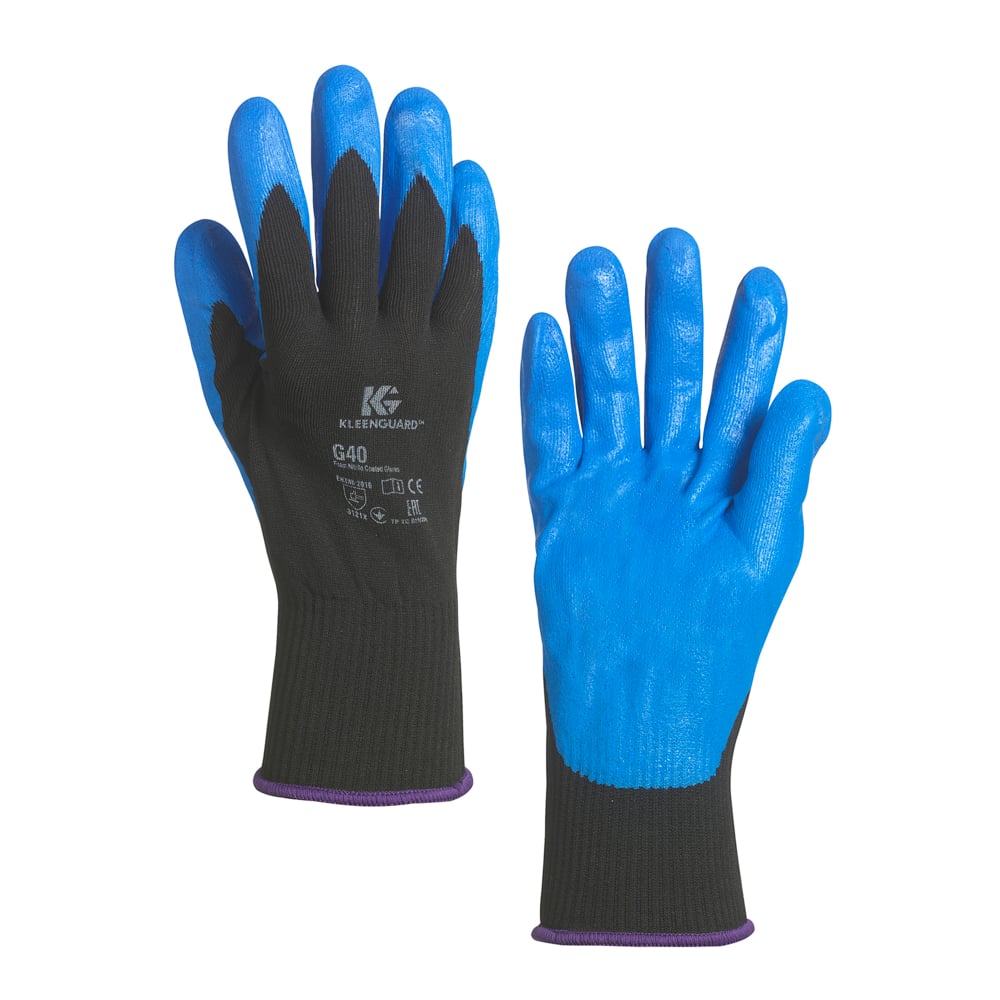 KleenGuard® G40 Schaumbeschichtete Handschuhe - handspezifisch / Blau