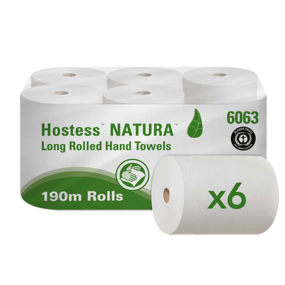 Hostess™ NATURA Handtücher - Rolle / Grau - 6 Rolls  x 1 Sheet | Karton (6 Rollen)-1