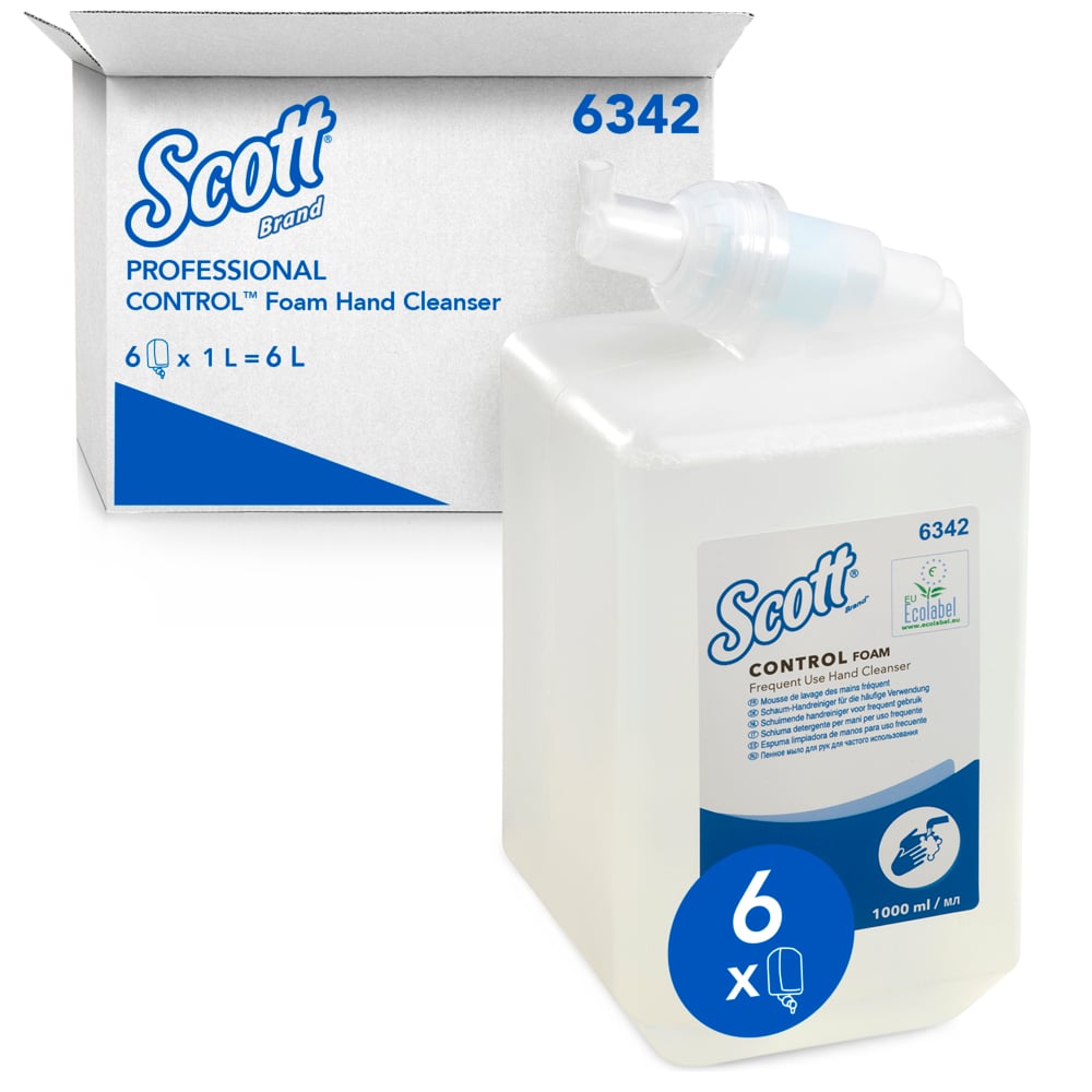 Scott® Control™ Schaum-Handreiniger für die häufige Verwendung - Kassette / Transparent /1 l - 6 Cassettes | Karton (6 Kartuschen)-zoom-1