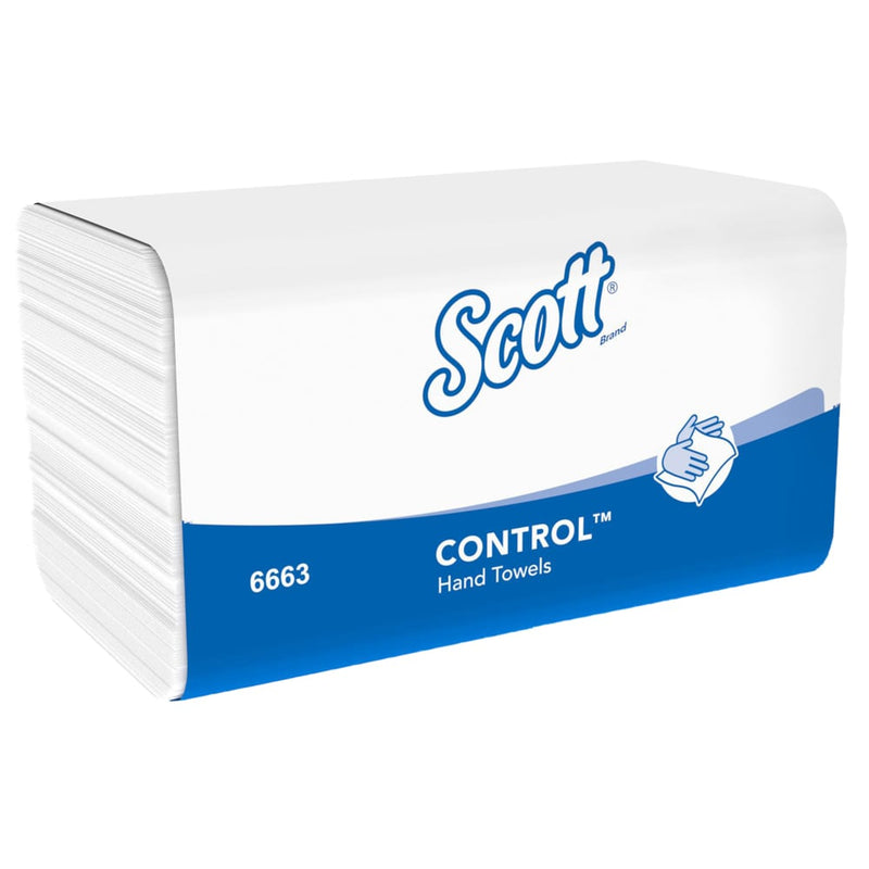 Scott® CONTROL™ Falthandtücher - Weiß - 15 Clips  x 212 Sheets | Karton (15 Päckchen)-zoom-