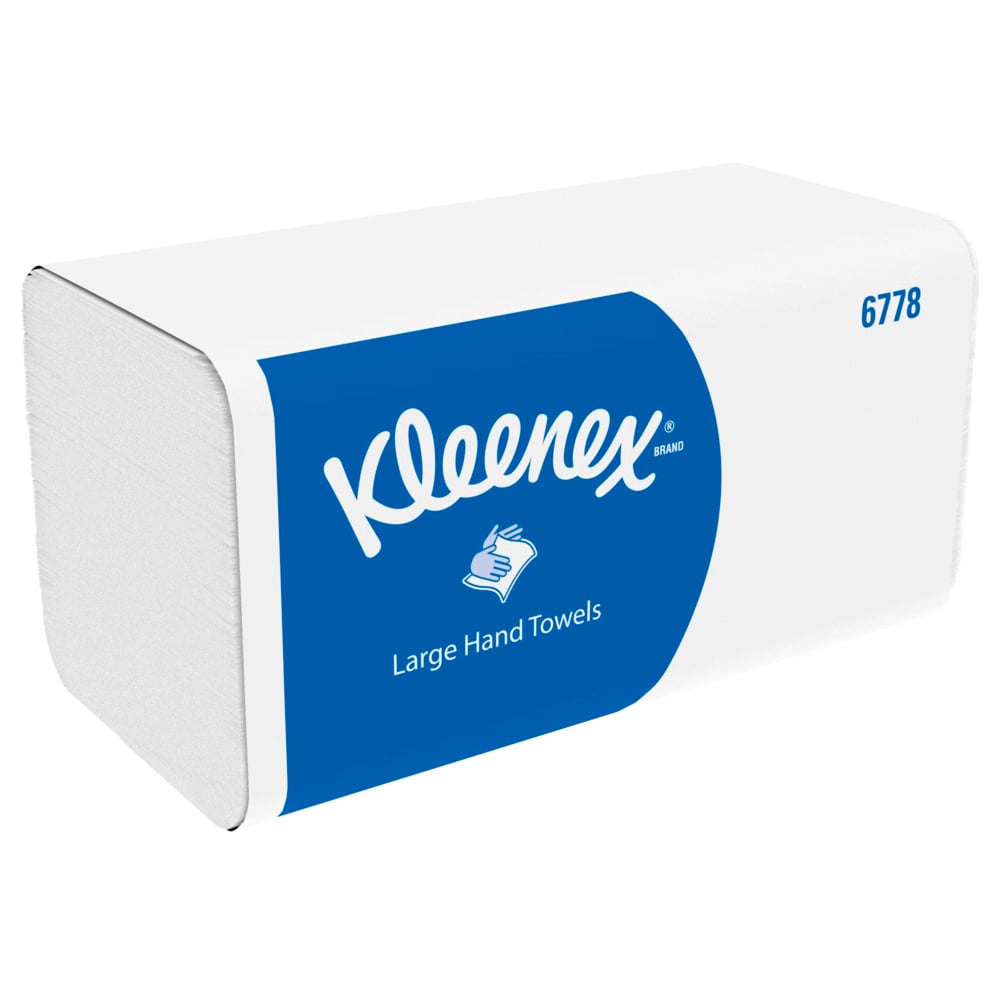 Kleenex® Falthandtücher - Weiß /Groß - 15 Clips  x 124 Sheets | Karton (15 Päckchen)-3