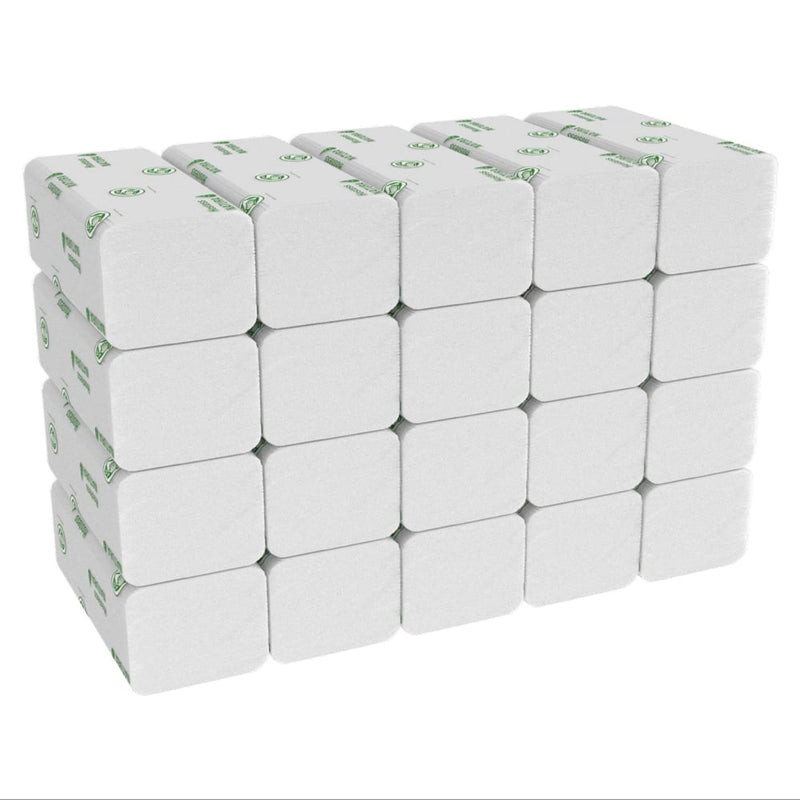 Hostess™ NATURA™ Handtücher - gefaltet / Weiß /Groß - 20 Clips  x 84 Sheets | Karton (20 Päckchen)-zoom-