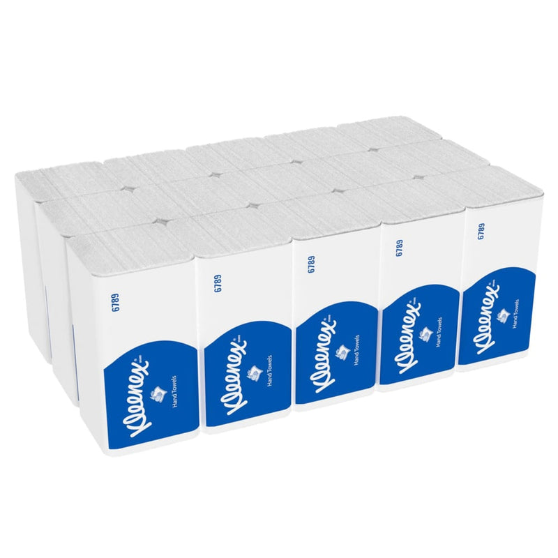 Kleenex® Falthandtücher - Interfold / Weiß - 15 Clips  x 186 Sheets | Karton (15 Päckchen)-zoom-