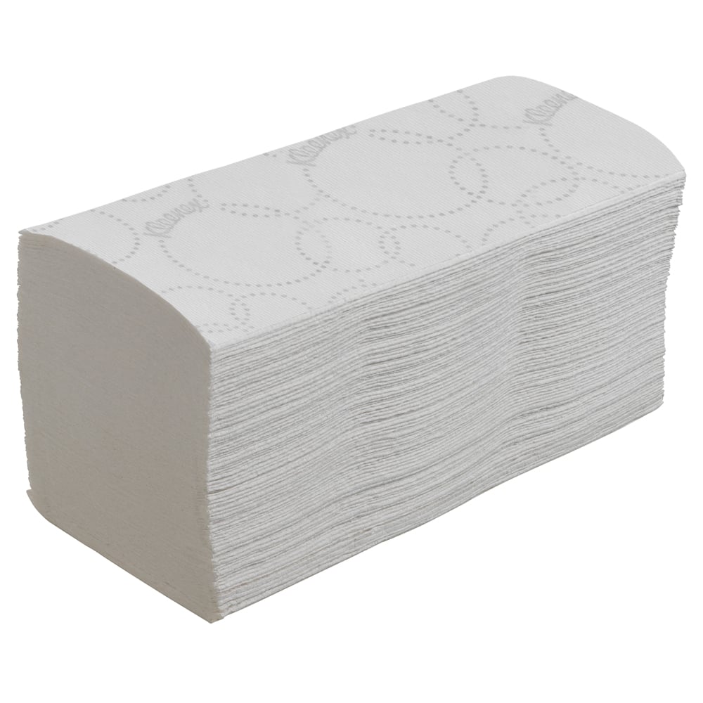 Kleenex® Falthandtücher - Interfold / Weiß - 15 Clips  x 186 Sheets | Karton (15 Päckchen)-zoom-4