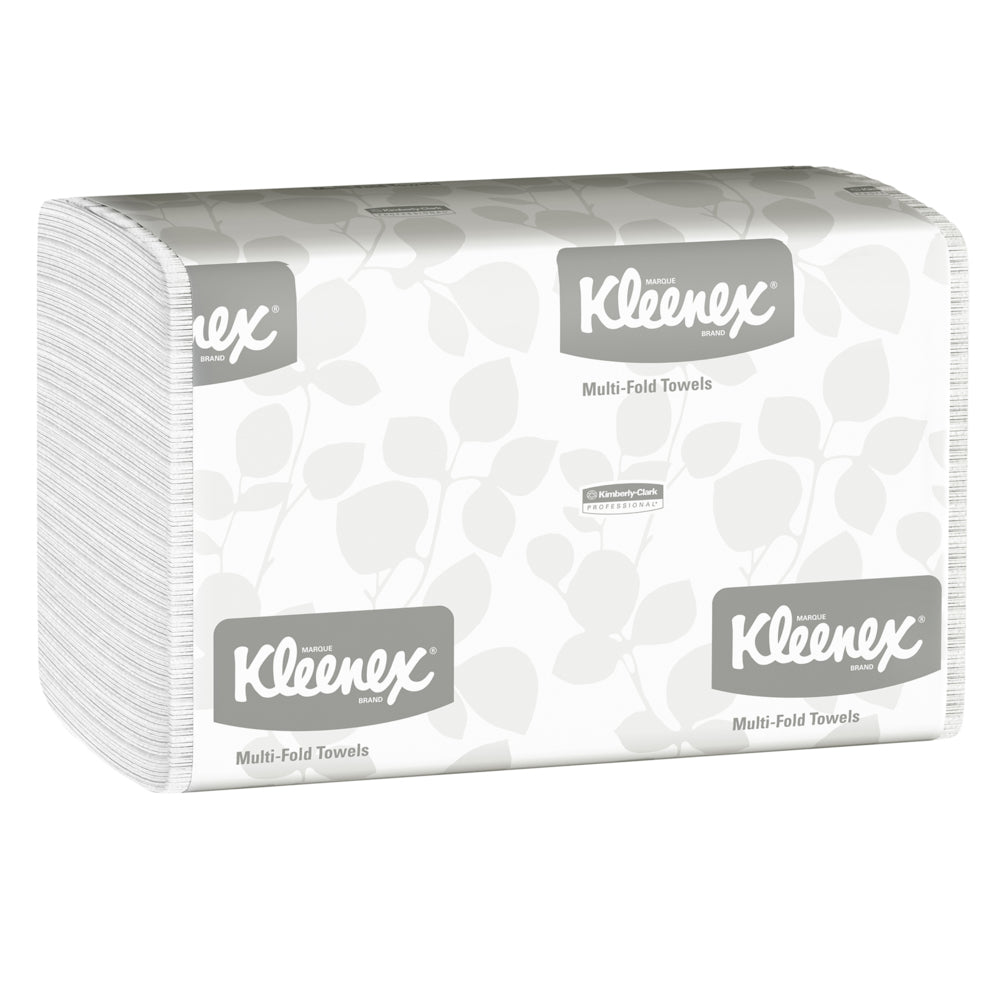 Kleenex® Handtücher - MultiFold / Weiß /Mittel - 16 Clips  x 150 Sheets | Karton (16 Päckchen)-zoom-3