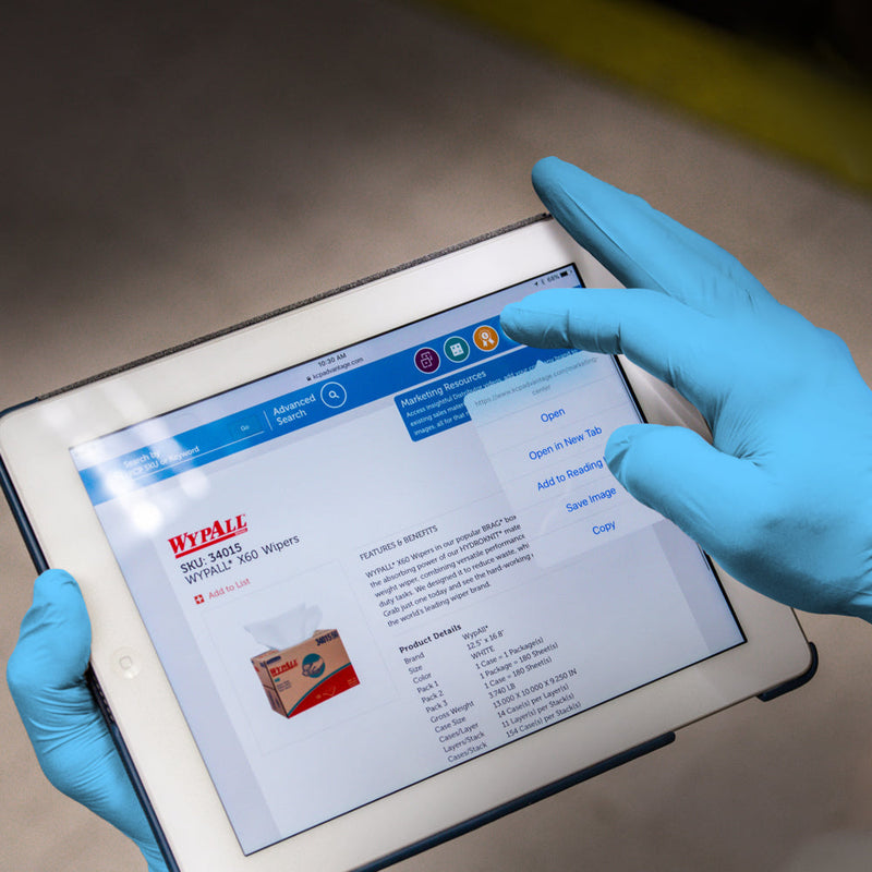 KleenGuard® G10 Comfort Plus Blaue Nitril-Handschuhe - 24 cm, beidhändig tragbar-zoom-