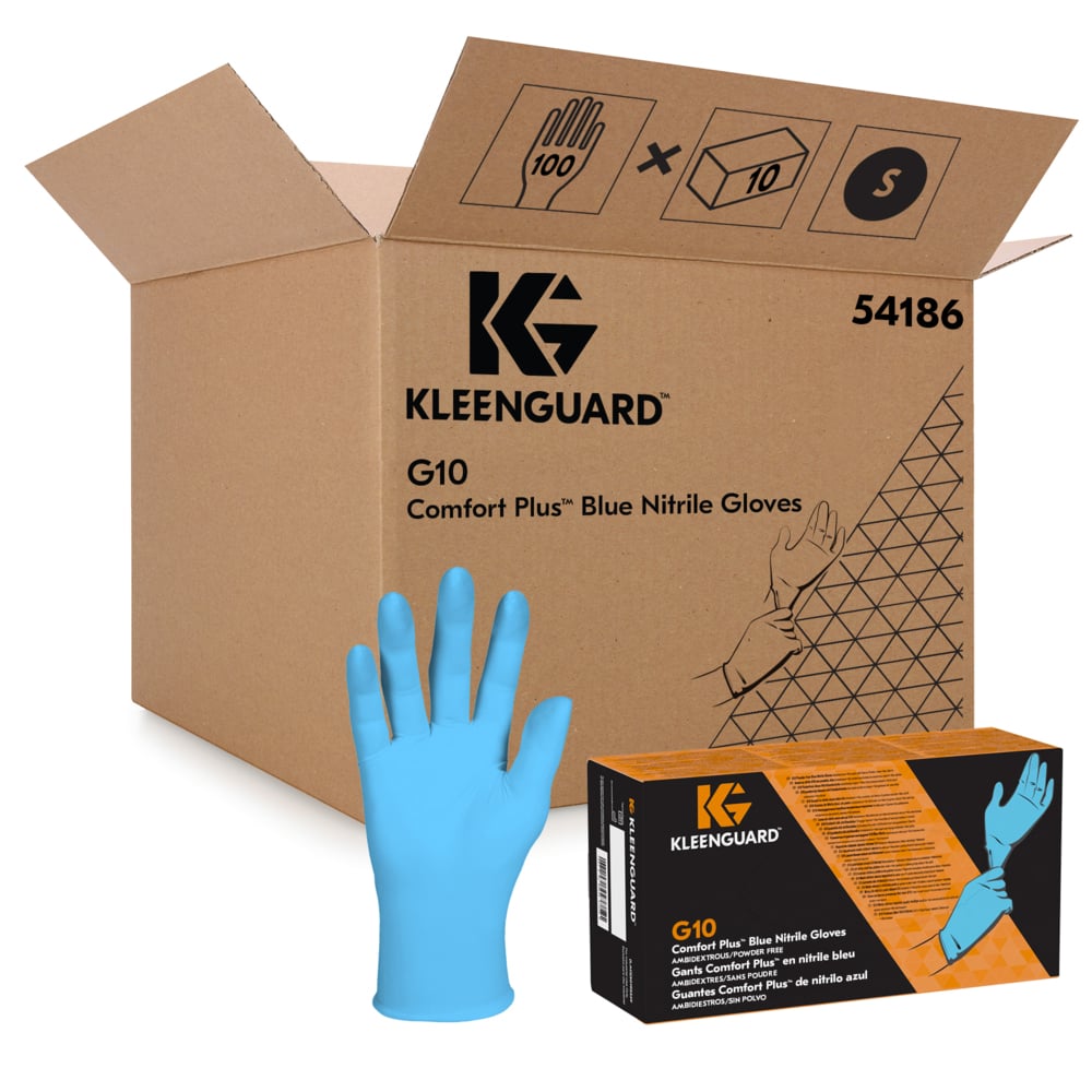 KleenGuard® G10 Comfort Plus Blaue Nitril-Handschuhe - 24 cm, beidhändig tragbar-zoom-3