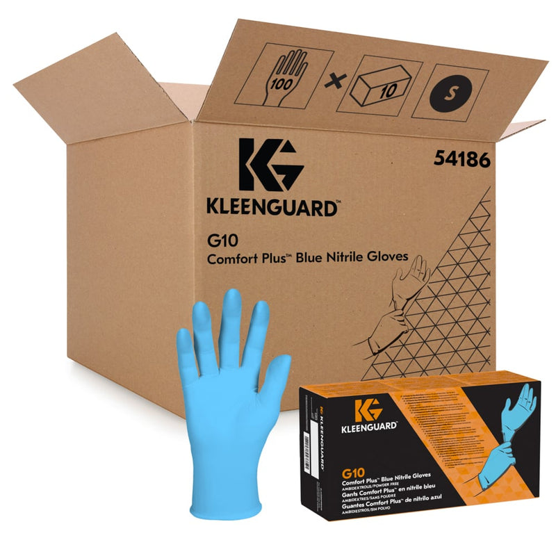 KleenGuard® G10 Comfort Plus Blaue Nitril-Handschuhe - 24 cm, beidhändig tragbar-zoom-