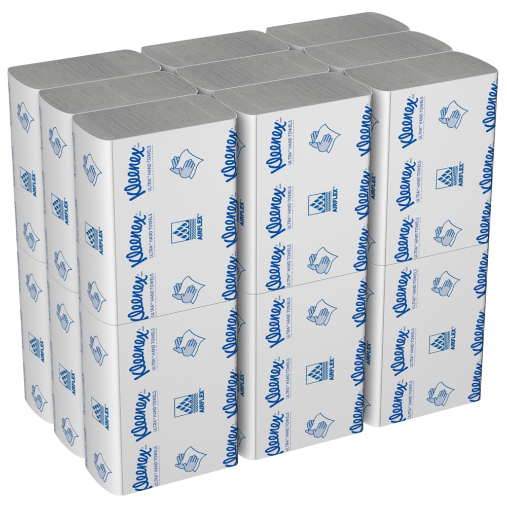 Kleenex® Ultra™ Handtücher - MultiFold / Weiß /Klein - 18 Clips  x 150 Sheets | Karton (18 Päckchen)-2