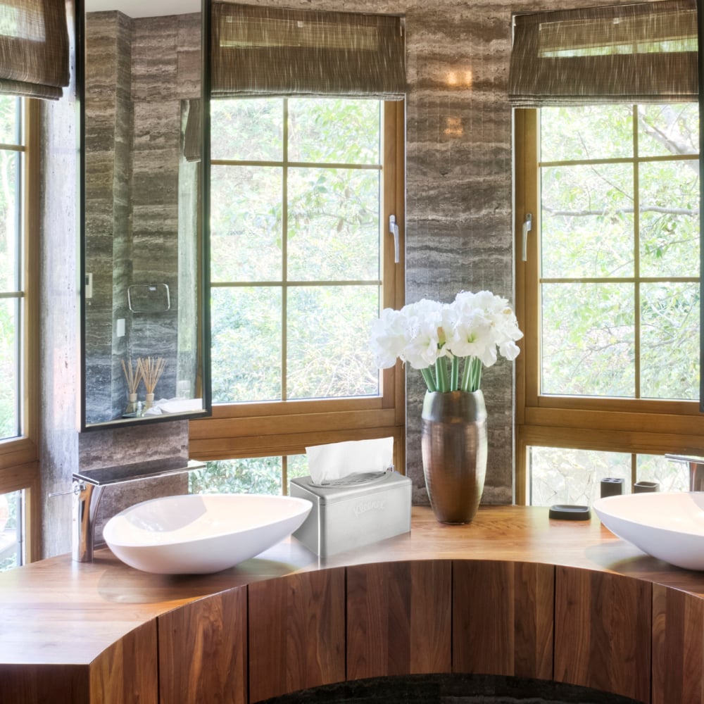 Kleenex®  Handtuchspender aus Edelstahl - Zupfbox / verchromt /Klein - 2 Dispenser Boxes | Karton (2 Boxen)-zoom-3