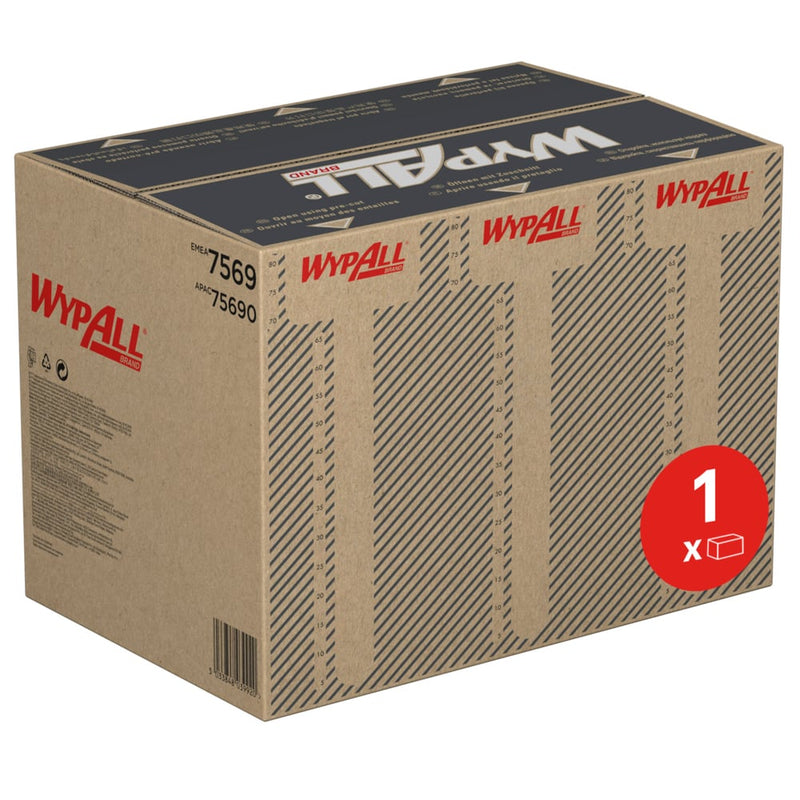 WypAll® ForceMax Wischtücher - Viertelgefaltet / Blau /33.50 x 34.50 cm - 1 Dispenser Box  x 480 Sheets | Karton (1 Spenderbox)-zoom-