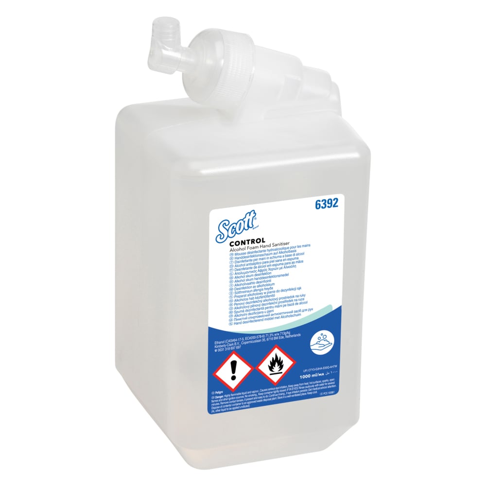 Scott® CONTROL Handdesinfektionsschaum auf Alkoholbasis - 1 Liter Kassette / Transparent /1 l - 6 Cassettes | Karton (6 Kartuschen)-zoom-4
