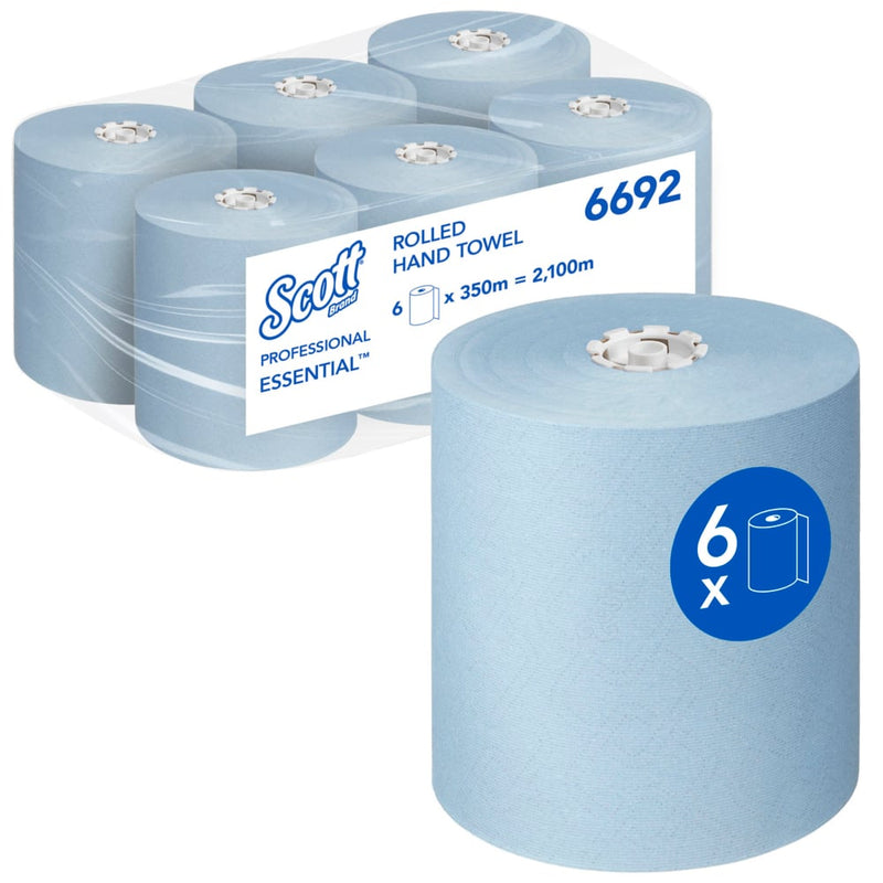 Scott® Essential™ Handtücher - Rolle / Blau - 6 Rolls  x 1 Sheet | Karton (6 Rollen)-zoom-