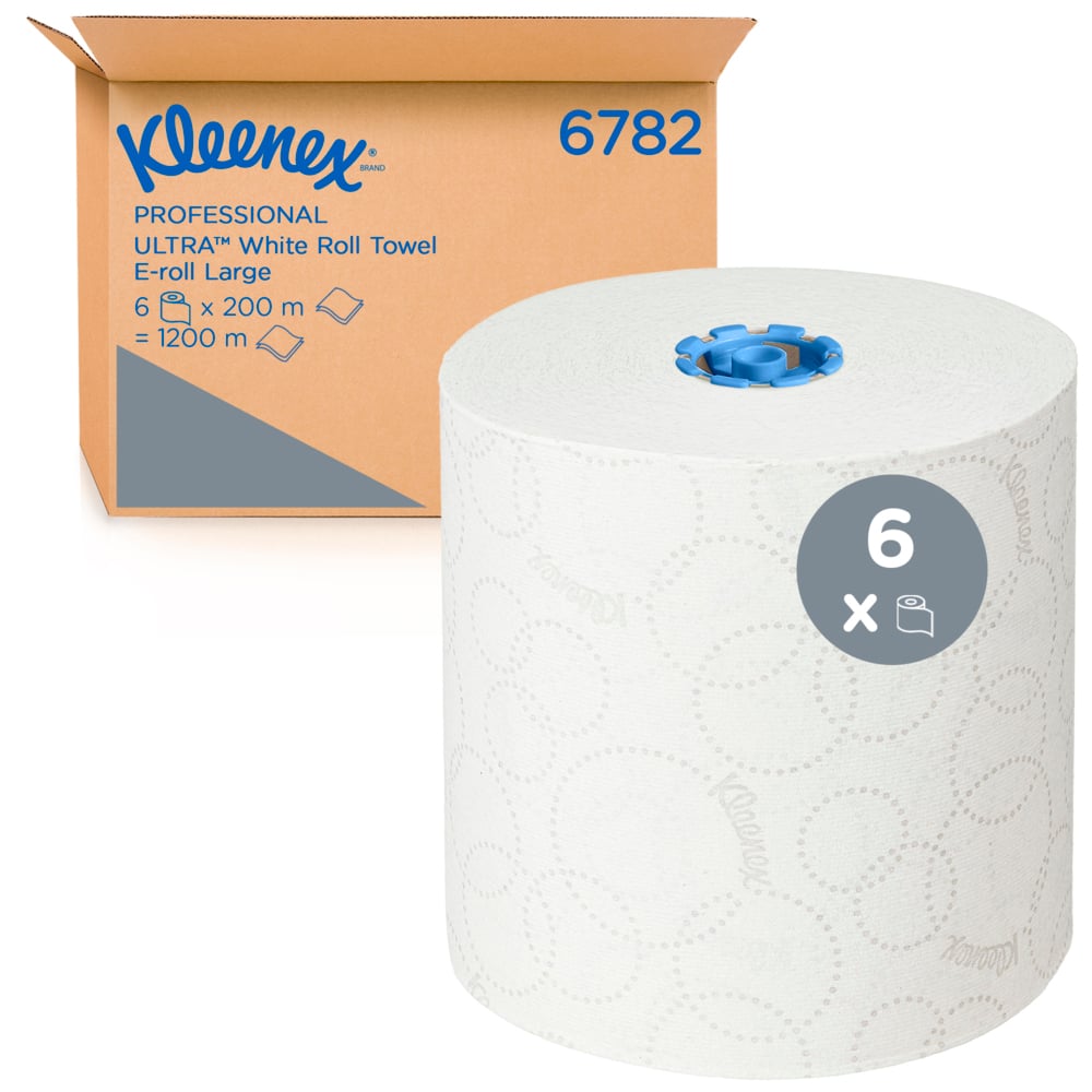 Kleenex® Ultra™ Rollenhandtücher - E-roll Large / Weiß /2 ply 6x200m - 6 Rolls  x 1 Sheet | Karton (6 Rollen)