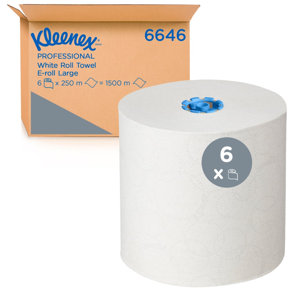 Kleenex® Rollenhandtücher - E-roll Large / Weiß /1 ply 6x250m - 6 Rolls  x 1 Sheet | Karton (6 Rollen)-1