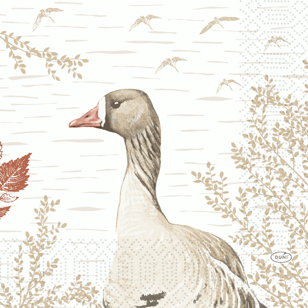 Zellt.-Servietten 33x33 cm, 3-lagig, Holz & Gans | Packung (50 Servietten)-1