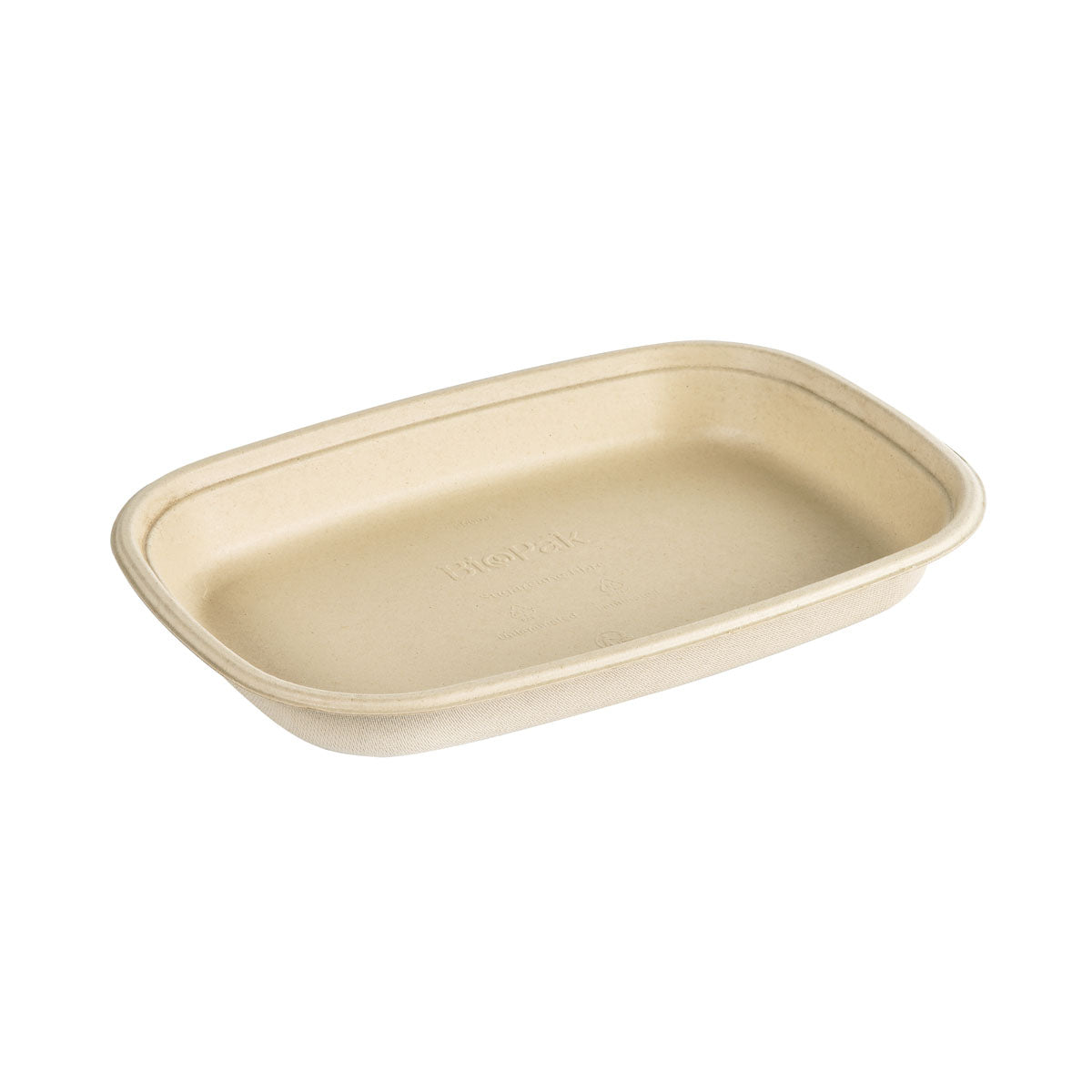 Cube Bowl  800 ml - coated  Braun Bagasse PBAT/PLA-coated 249x172x30 | Packung (40 Stück)-1