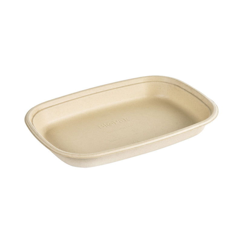 Cube Bowl  800 ml - coated  Braun Bagasse PBAT/PLA-coated 249x172x30 | Packung (40 Stück)-zoom-