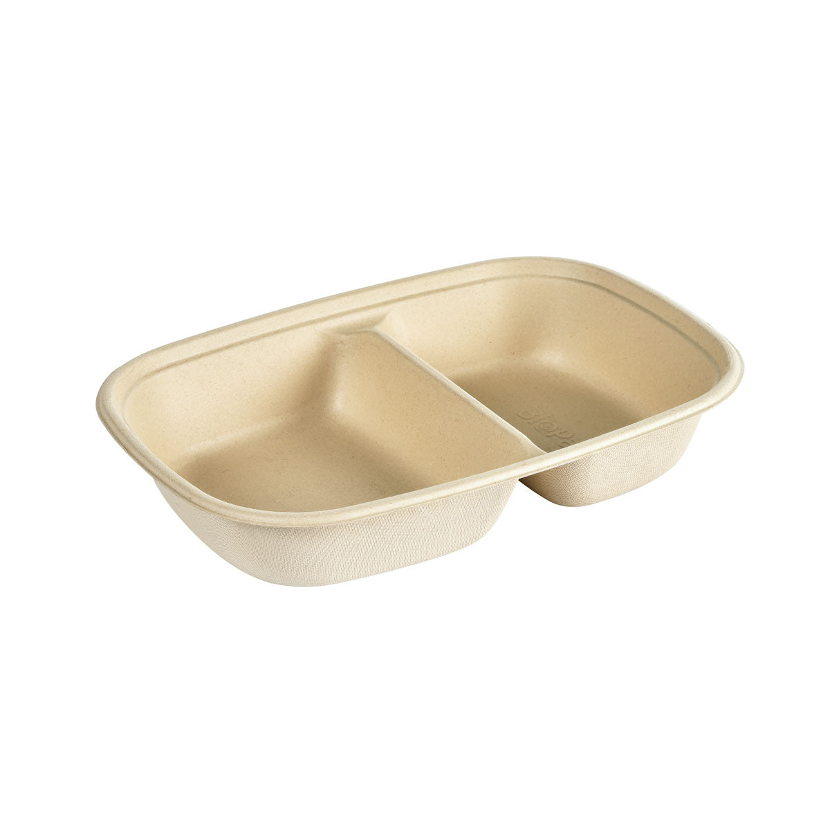 Cube Bowl  400/500 ml - coated 2 Braun Bagasse PBAT/PLA-coated 249x172x45 | Packung (40 Stück)-1