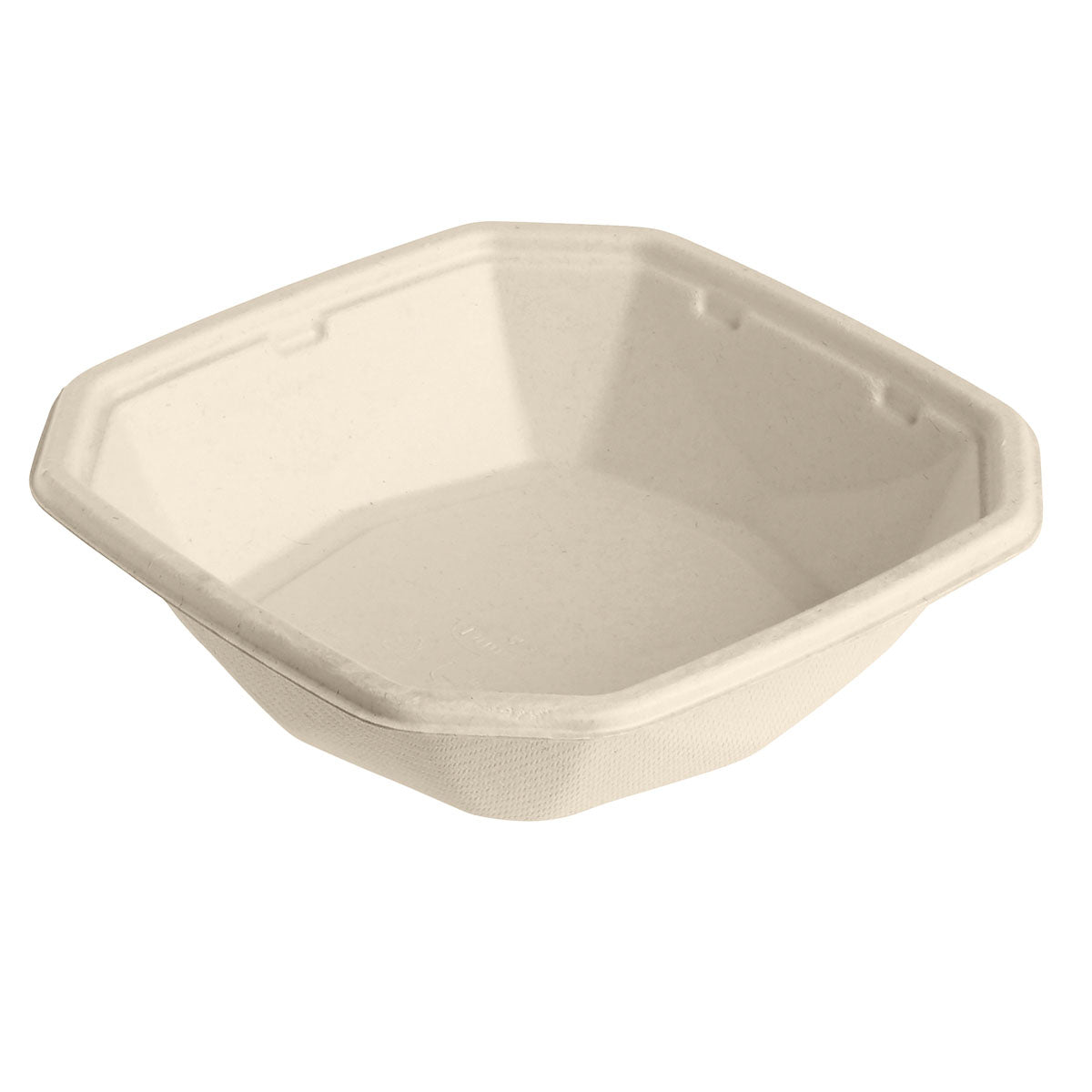 Octabagasse Schale 400 ml - uncoated  Braun Bagasse 152x152x38 | Packung (50 Stück)-zoom-1
