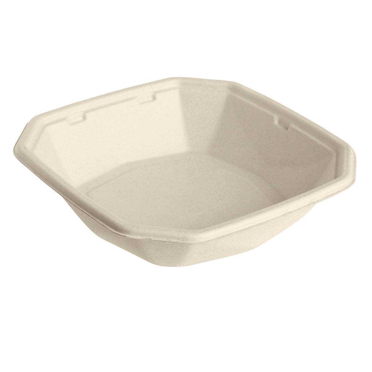 Octabagasse Schale 650 ml - uncoated  Braun Bagasse 183x183x42 | Packung (50 Stück)-zoom-1