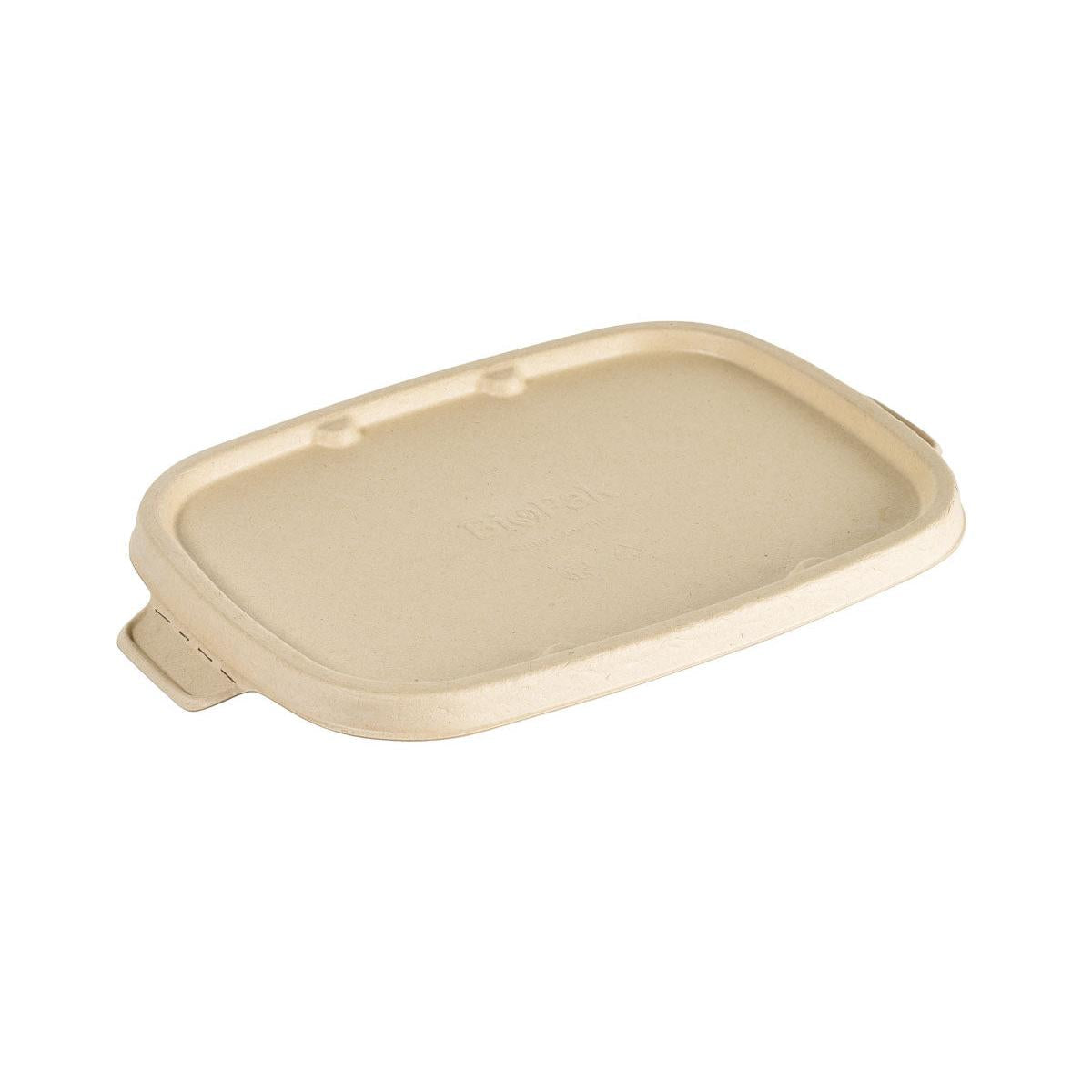 Bagasse Deckel Cube 900/1200 ml   Braun Bagasse 249x167x13 | Packung (40 Stück)-zoom-1