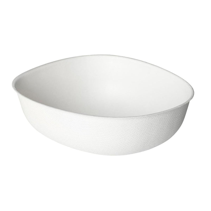 Bowls Pebble 500 ml - uncoated  Weiß Bagasse 150x130x50 | Packung (50 Stück)-zoom-