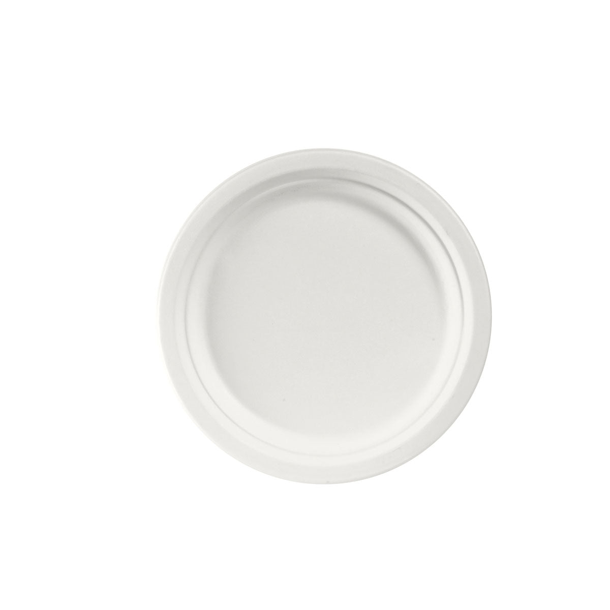 Teller ø 22 cm Weiss - uncoated  Weiß Bagasse Ø220 | Packung (50 Stück)