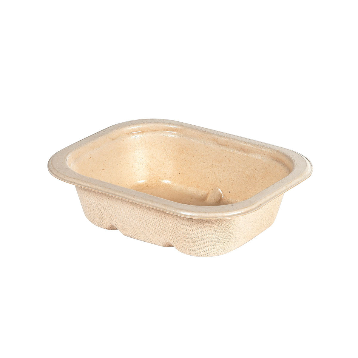 Tray Side Dish Fibre 1-Comp 37 mm  Natur  Coated Bagasse 140x116x37 | Packung (340 Stück)