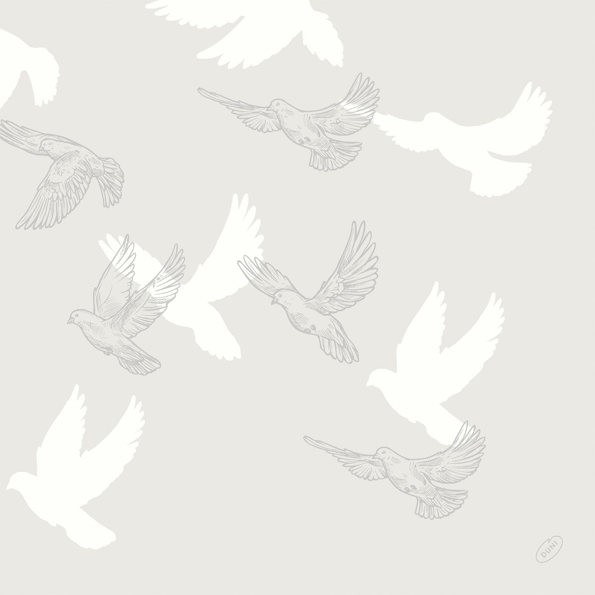 Bio-Dunisoft Servietten 40x40 cm Soft Wings - Weiche Papierservietten | Packung (60 Servietten)