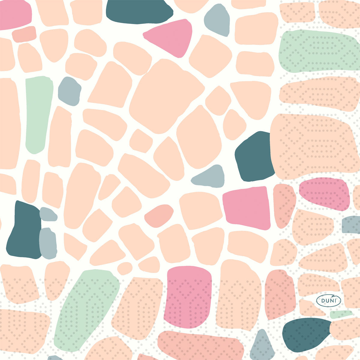 Serv.33x33 3lg 1/4 Ocean Pebbles - Dekorative Papierservietten | Packung (50 Stück)