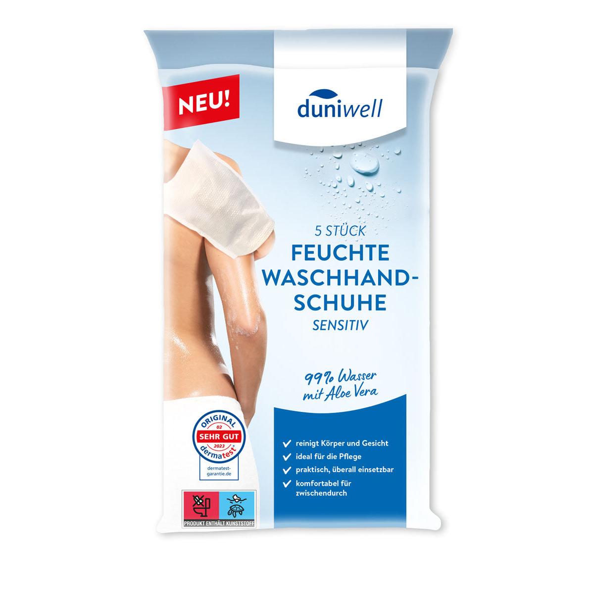 Feuchte Waschhandschuhe sensitiv - Sanfte Reinigung für die Haut | Packung (5 Stück)-zoom-1