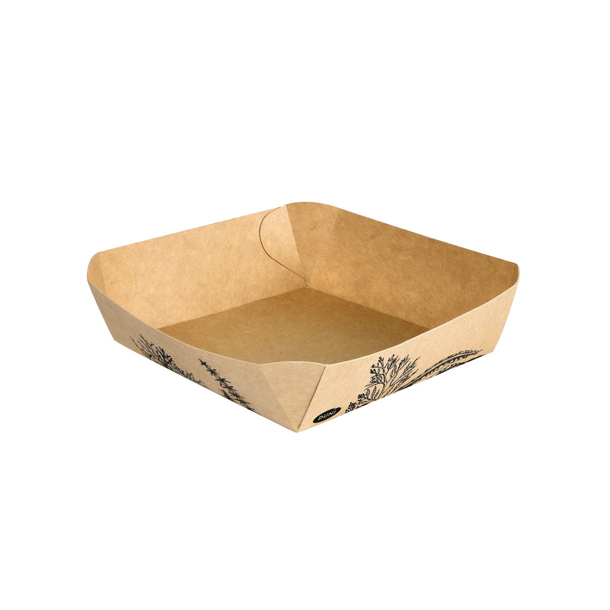 Alga Schale quadratisch 115x115x39mm, braun | Karton (1 Packung)