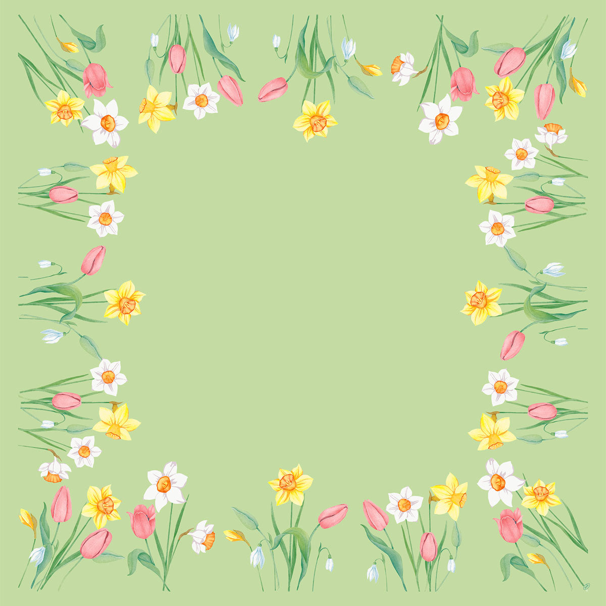 Bio-Dunicel-Mitteld.84x84 Spring Melody - Elegante Papierservietten | Packung (20 Stück)-zoom-1