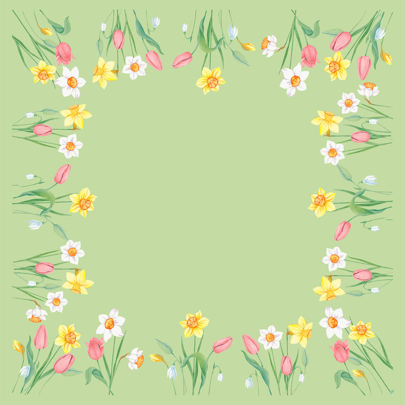 Bio-Dunicel-Mitteld.84x84 Spring Melody - Elegante Papierservietten | Packung (20 Stück)-zoom-